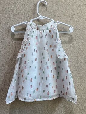 Janie and Jack x Rachel Zoe Shimmer Polka Dot Ruffle Blouse